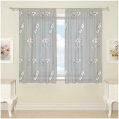 Фототюль для кухни 18218, 145*160 см, 2 шт. Сирень