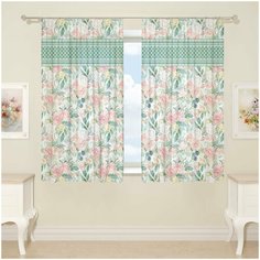 Фототюль Сирень для кухни, 145*160 см, 2 шт.