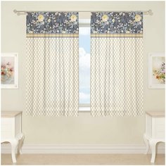 Фототюль для кухни 05189, 145*160 см, 2 шт. Сирень