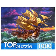 Рыжий Кот Пазл TOP Puzzle 1000 деталей: Парусник в бушующем море