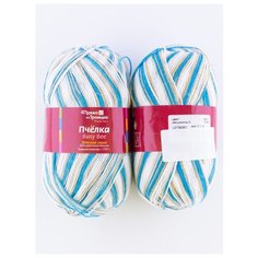 Пряжа "Пчелка" 100г, 500м (2 мотка), ПРЯЖА ИЗ ТРОИЦКА, 4191 секционный Троицкая камвольная фабрика