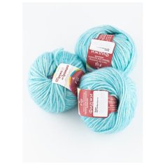 Пряжа Фиджи 50 г, 95м (3 мотка), ПРЯЖА ИЗ ТРОИЦКА, 222-Голубая бирюза Троицкая камвольная фабрика