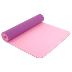 Коврик Sangh Yoga mat двухцветный, 183х61х0.6 см фиолетовый однотонный