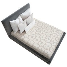 Простыня натяжная Ambesonne с принтом "Завитки обычные", 140х200 см