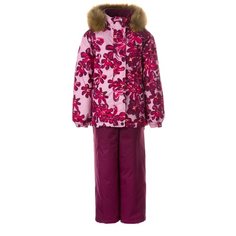 Комплект с полукомбинезоном Huppa Marvel 45100030-144 размер 110, розовый с принтом/бордовый