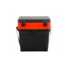 Ящик зимний черно-красный ТРИ кита (4+4 отделения для приманок) (380*360*240)