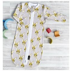 Конверт-мешок Mjolk Зайчики розовый/желтый/белый 68 см