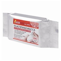 Паста (масса) для моделирования и лепки остров сокровищ, самозатвердевающая, 200 г, белая, 228651