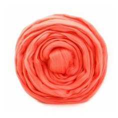 Шерсть для валяния ТРО Гребенная лента (тонкая мериносовая шерсть) 100г цв.0453 бегония Пряжа из Троицка ТРО.ТМШ.греб.Л.0453 Троицкая камвольная фабрика