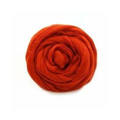 Шерсть для валяния ТРО Гребенная лента (тонкая мериносовая шерсть) 100г цв.3213 коньяк Пряжа из Троицка ТРО.ТМШ.греб.Л.3213 Троицкая камвольная фабрика