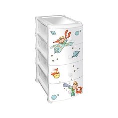 Комод 4-х секц.декор.95х39х47см "Мечтатель" с ручками 0352139(пластик) Violet
