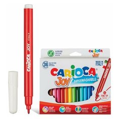 Фломастеры CARIOCA (Италия) "Joy", 36 цветов, суперсмываемые, 40616