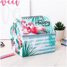 ArtFox Шкатулка - планинг "Фламинго", 50 листов, з6леный