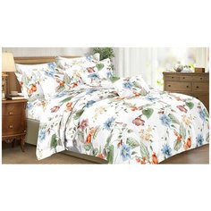 Постельное белье евростандарт Cleo Art color 258-AC, полисатин, 4 наволочки: 50 х 70 и 70 х 70 см, разноцветный