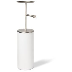 Держатель-органайзер для туалетной бумаги Potaloo белый/никель Umbra