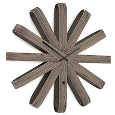 Часы настенные Ribbonwood большие состаренный орех Umbra