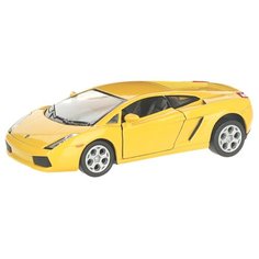 Детская инерционная металлическая машинка с открывающимися дверями, модель Lamborghini Gallardo, желтый Serinity Toys
