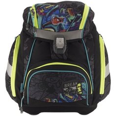 Рюкзак детский Seventeen Граффити, с эргономической спинкой, SKGB-UTA-192, серый, мультиколор, 39 x 28 x 17 см