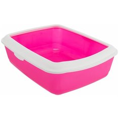 Туалет Classic с бортиком, 37 х 15 х 47 см, розовый/белый, Trixie (лоток для животных, 40182)