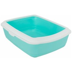 Туалет Classic с бортиком, 37 х 15 х 47 см, мint/белый, Trixie (лоток для животных, 40181)