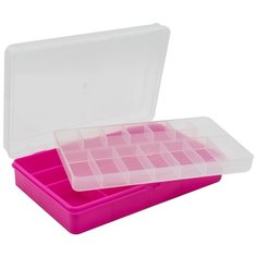 ТИП-3 Коробка, двухъярусная (со съёмной полочкой), 235*150*50 мм. (малиновый) ТРИВОЛ