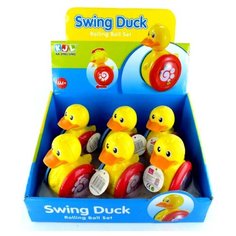 Игрушка для малышей. Неваляшка-утенок, 8 шт. в дисплее Junfa Toys