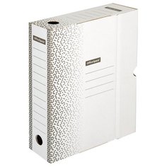 OfficeSpace Короб архивный с клапаном Standard 320х260х75 мм, микрогофрокартон белый/серый