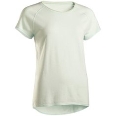 Футболка для мягкой йоги женская из биохлопка мятная KIMJALY Х Decathlon Зеленый XL