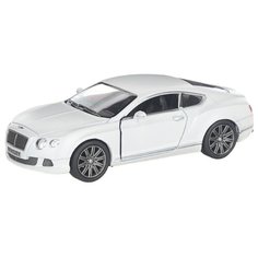 Детская инерционная металлическая машинка с открывающимися дверями, модель 2012 Bentley Continental GT, белый Serinity Toys
