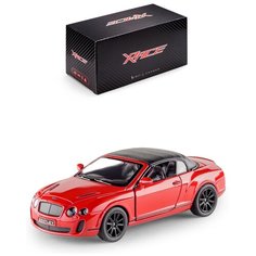 Детская инерционная металлическая машинка Serinity Toys с открывающимися дверями, модель Bentley Continental со съемной крышей, красный