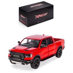 Детская инерционная металлическая машинка Serinity Toys с открывающимися дверями, модель Dodge Ram, красный-красный