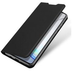 Книжка флип подставка на силиконовой основе с отсеком для карт с магнитной крышкой для Samsung Galaxy A02 черный 100gadgets
