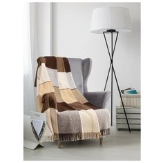 Влади Плед шерстяной "Эльф", 170х210 см, бел/беж/тер рап.микс, шерсть 70%, п/э 30% Vladi