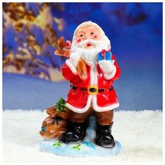 Хорошие сувениры Фигурка "Дед мороз малый" красный 21х34см