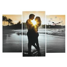 Сюжет Часы настенные модульные «Влюблённая пара», 60 × 80 см