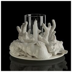 Ceramiche Dal Pra Подсвечник "На дне морском" белый матовый