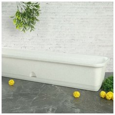 IDEA Балконный ящик, 80 см, с поддоном, цвет мраморный