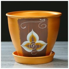 Керамика ручной работы Кашпо "Титул" лепестки, микс 4 л