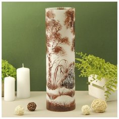 Evis Ваза "Монохром" трубка-107 коричневый 10х35 см