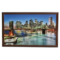 Сюжет Картина "Разноцветные огни" 67х107 см рамка микс