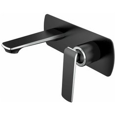 Смеситель для раковины Haiba HB80548-7, встраиваемый, черный/хром