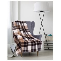 Влади Плед шерстяной "Эльф", 170х210 см, бел/беж/кор рап.2, шерсть 70%, п/э 30% Vladi