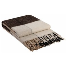 Влади Плед шерстяной "Эльф", размер 140х200 см, цвет белый/бежевый/коричневый Vladi