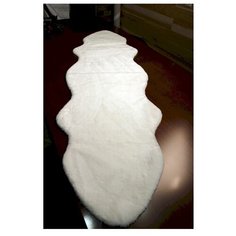 Мех для дома, Ковер из 2 шкур искусственный заяц, Белый, T025-2P АВТОПИЛОТ