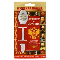 Ложка подарочная на открытке "Настоящему защитнику", 3 х 14 см 2340875 Сима ленд