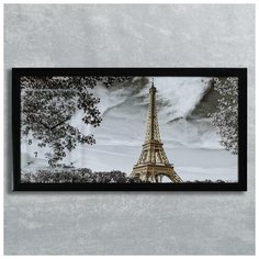 Сюжет Часы-картина настенные, серия: Город, "Эйфелева башня", 50х100 см, микс