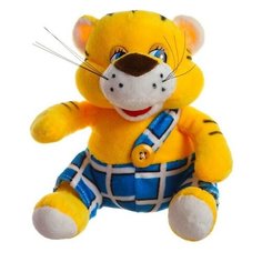 Мягкая игрушка "Тигр" шорты в клетку, 15 см 6030864 Сима ленд