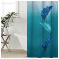 Сирень Штора для ванной комнаты «Безмятежность», 145×180 см, оксфорд