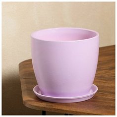 Керамика ручной работы Цветочный горшок "Осень", глянец, фиолетовый, 3 л