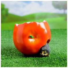 Хорошие сувениры Фигурное кашпо "Яблоко с ежонком", 14х14 см